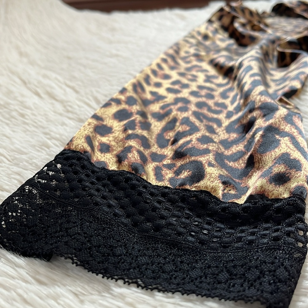 Cheetah Print Silk Robe - Picture 6 of 15